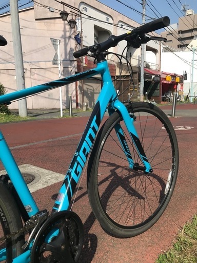通勤通学にもおすすめのクロスバイク リユースクロスバイク GIANT CROSTAR ブルー Mサイズ クロスター 新品交換パーツ多数