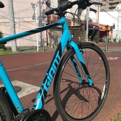 通勤通学にもおすすめのクロスバイク リユースクロスバイク GIANT CROSTAR ブルー Mサイズ クロスター 新品交換パーツ多数の画像