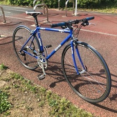 通勤通学にもおすすめのクロスバイク リユースクロスバイク GIOS AMPIO 47 ジオスブルー 整備済みのクロスバイクの画像