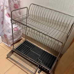 水切りラック2段(スリム)