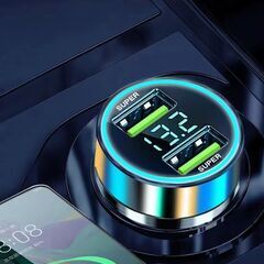 カーチャージャー　240W 充電器急速充電 2USBポート　新品...