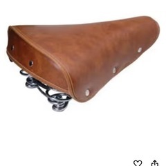 未使用　ブラウン　革風　サドル　自転車ハンドルバーテープの画像