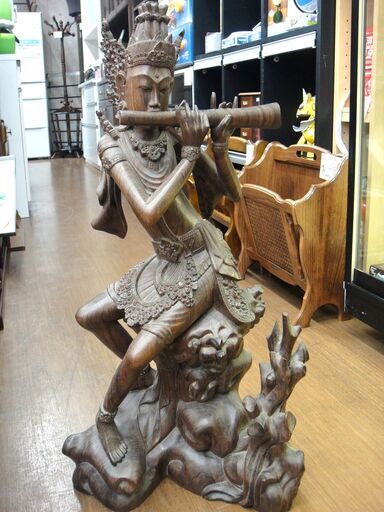 木彫りのオブジェ 東南アジア 神？ モノ市場安城店 142