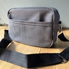 【ハンドメイド】帆布ショルダーバッグ ダークグレー 新品未使用0520