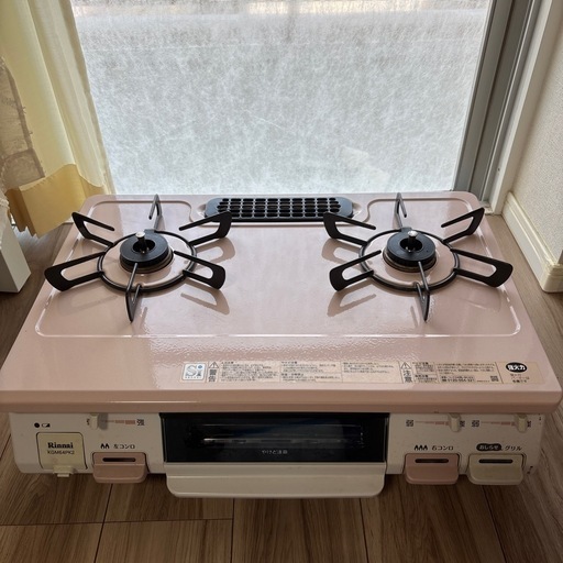 RINNAI ガスコンロ 『超美品！』グリル部未使用  Gas stove J548 ☆グリル使用感☆Rinnai☆都市ガスコンロ☆水無し片面焼きグリル