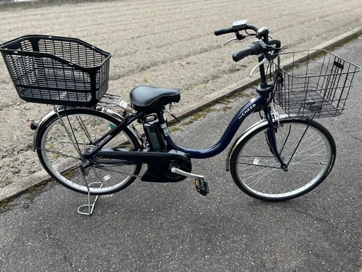 電動自転車ヤマハパスチア紺2、3回のみ使用 (アキ) 福山の電動
