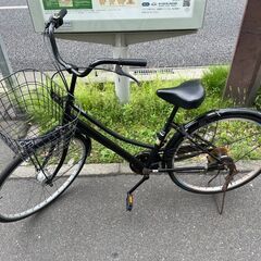 自転車　No.280　ブラック　シティサイクル　26インチ　LE...