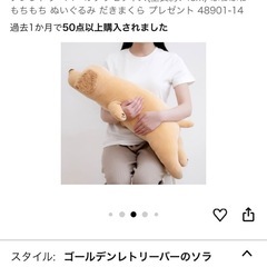 【お譲り先決定】りぶはあと 抱き枕 プレミアムねむねむアニマルズ ゴールデンレトリーバーのソラ の画像