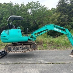 0.1ユンボ　コベルコ　SK025 鉄キャタ　平バケットの画像
