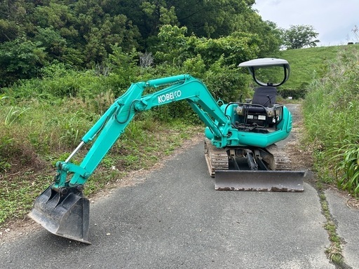 0.1ユンボ　コベルコ　SK025 Yahoo!オークション - コベルコSK025 ブレーカー配管付き