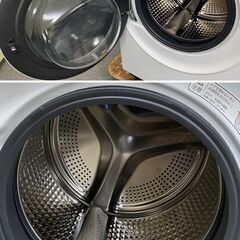 高年式!2024年製! AQUA アクア AQW-DX12P-L ドラム式洗濯乾燥機 洗濯12kg/乾燥6kg ホワイト 左開き 中古家電 店頭引取歓迎 yR9552の画像