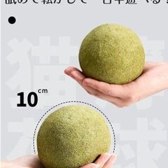 【新品同様】猫　犬　おもちゃ　またたびボール　10cm　舐めて転がして一日中遊べる！の画像