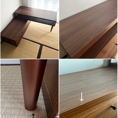 幅が調整できるスライド式テレビ台/テレビボード (olive) 柏の