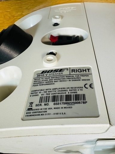 BOSE 301V スピーカー ペア ホワイト 動作未確認 中古