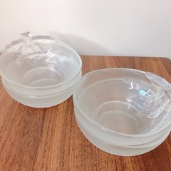 フルーツガラス皿 4枚セットの画像