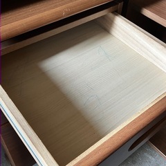 ☆値下げ☆A2505-584 ナフコ 学習机 イスセット バラ売り不可 3分割 キズ・汚れあり 中古の画像