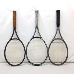ss7550 硬式テニスラケット 3本セット ヘッド JANE PRO プリンス トーナメントグラファイト シリーズ110 ヴォルファ V-701 ラケット まとめ売り 男性向け？ ソフトケース付 テニスラケットの画像