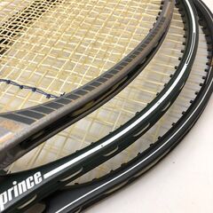 ss7550 硬式テニスラケット 3本セット ヘッド JANE PRO プリンス トーナメントグラファイト シリーズ110 ヴォルファ V-701 ラケット まとめ売り 男性向け？ ソフトケース付 テニスラケットの画像