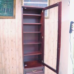 スリム収納棚　カリモク　リユース品の画像