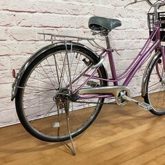 【大人用】整備済中古自転車 ブリヂストン 26型ロココ ピンク色 <自転車のオオムラ 静岡店>の画像