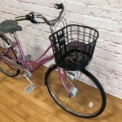 【大人用】整備済中古自転車 ブリヂストン 26型ロココ ピンク色 <自転車のオオムラ 静岡店>の画像