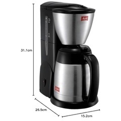 Melitta コーヒーメーカー ステンレス ブラック SKT5...