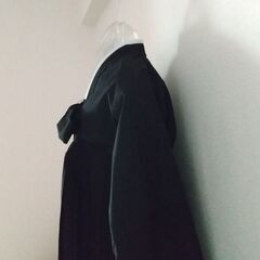 シックな上下黒の制服風チマチョゴリ　冠婚葬祭　韓国の女性楽団員　パッチギ　朝鮮学校　コスプレ　イベントの画像