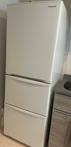 パナソニック NR-C344C-W 3ドア冷蔵庫 335L グレイスホワイト NRC344CW