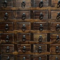 古い家具　レトロ　貴重　薬入れ　飾り棚の画像