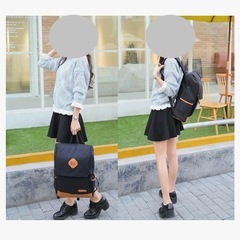 【美品】人気！スクエア型 リュックサック イエローの画像