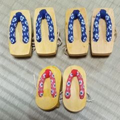 インテリア　ミニの可愛い下駄　３足で！　約７㌢前後　履けません(...