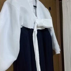 清楚な白と紺の制服風チマチョゴリ　韓国の教会シスター　喜び組　パッチギ　朝鮮学校　少女像　イベント コスプレの画像