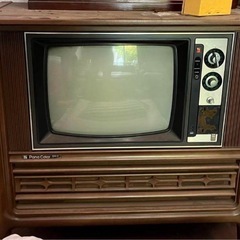 【昭和レトロ】 稼働ブラウン管パナソニック 家具調テレビ TH-...