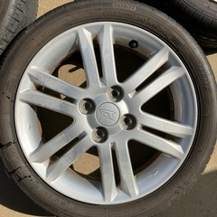 千葉　L375タント純正アルミホイール　タイヤ付きの画像