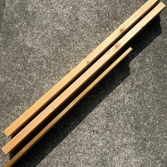  【中古木材3本セット】2×4材×2本＋杉板材×1本｜屋外軒下使用・ほぼ反りなし【DIYに】 の画像