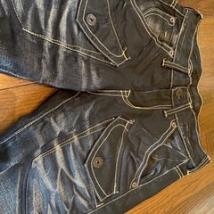 レア未使用近い美品希少ブラックデニムジーンズパンツワークカーゴペインターパンツヒゲハチノスvintageウォッシュ加工 ジーパンの画像