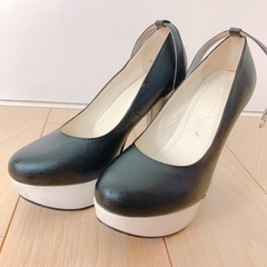 GALSTAR 厚底パンプス 黒 Sサイズ