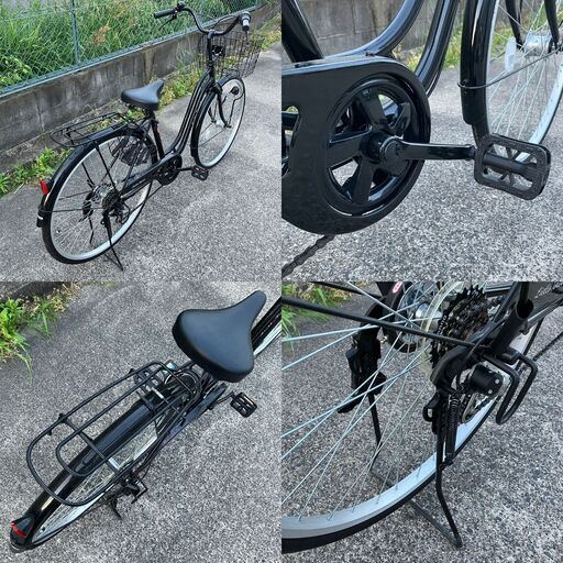 武田産業 リエットタウン 27インチ軽快車・自転車（ブラック）美