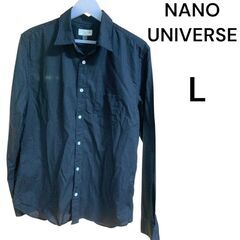 NANO UNIVERSE｜上品ドット柄シャツ Lサイズ｜洗練さ...