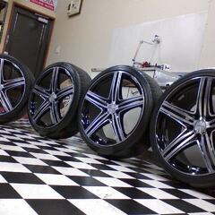 TPMS対応!!正規WALD☆純ツラ狙い仕様!!21in☆レクサスLEXUS/LS460LS600hLS500hLC500/BMWE60E61F10F11F06F12F13E65E66E63E64Z8F01F02X1X3X5の画像