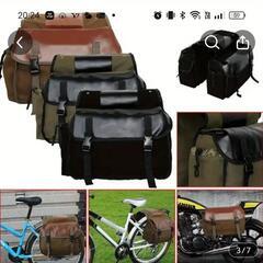 バイクサイドバッグ　茶　新品未使用の画像