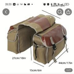 バイクサイドバッグ　茶　新品未使用の画像