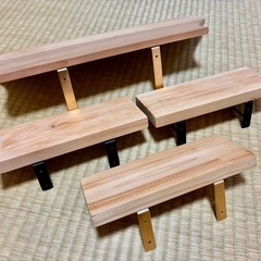 ハンドメイド ウォールシェルフ 壁用棚
