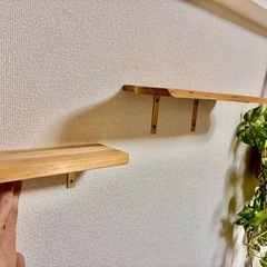 ハンドメイド ウォールシェルフ 壁用棚の画像
