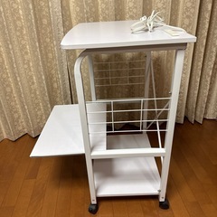 【譲ります】レンジ台 キッチンワゴン キッチンラック の画像
