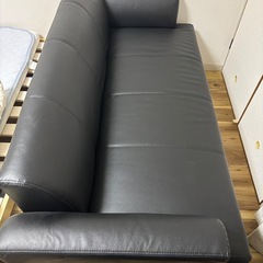 IKEA 3人がけソファ　フェイクレザー