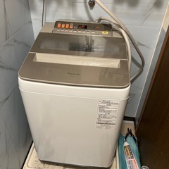 動作品　パナソニック 9.0kg 送風乾燥2.0kg　全自動洗濯機 NA-FA90H5 2017年製 シャンパン 