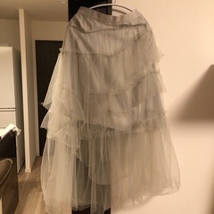 REDYAZEL：チュールティアードスカート◆グレー系