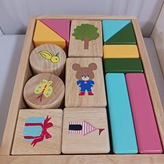 積み木　木のケース付き！の画像
