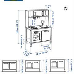 【美品 】IKEA ままごとキッチン トングなどおまけ付き  の画像